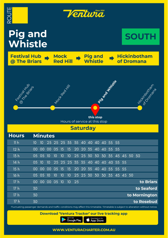 South Shuttle from Pig and Whistle Tavern